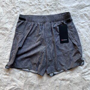 Lululemon Men's Surge Lined Short 6" Gravel Dust Asphalt Size L | NWT